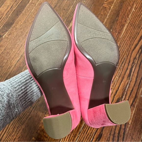 Marc Fisher suede pink block heels NEW - Picture 4 of 6